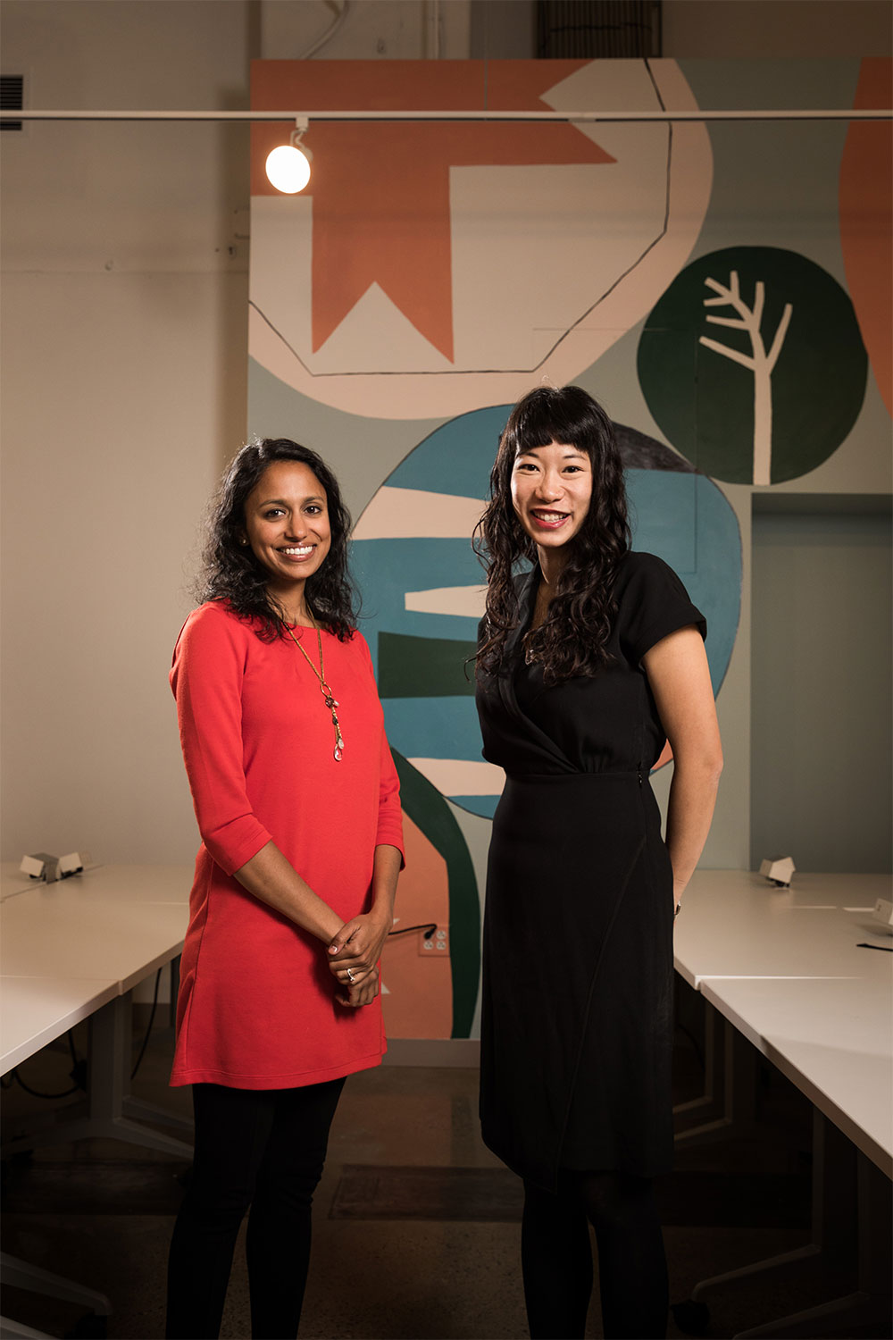 photo of sandhya murali and steph speirs standing next to each other smiling