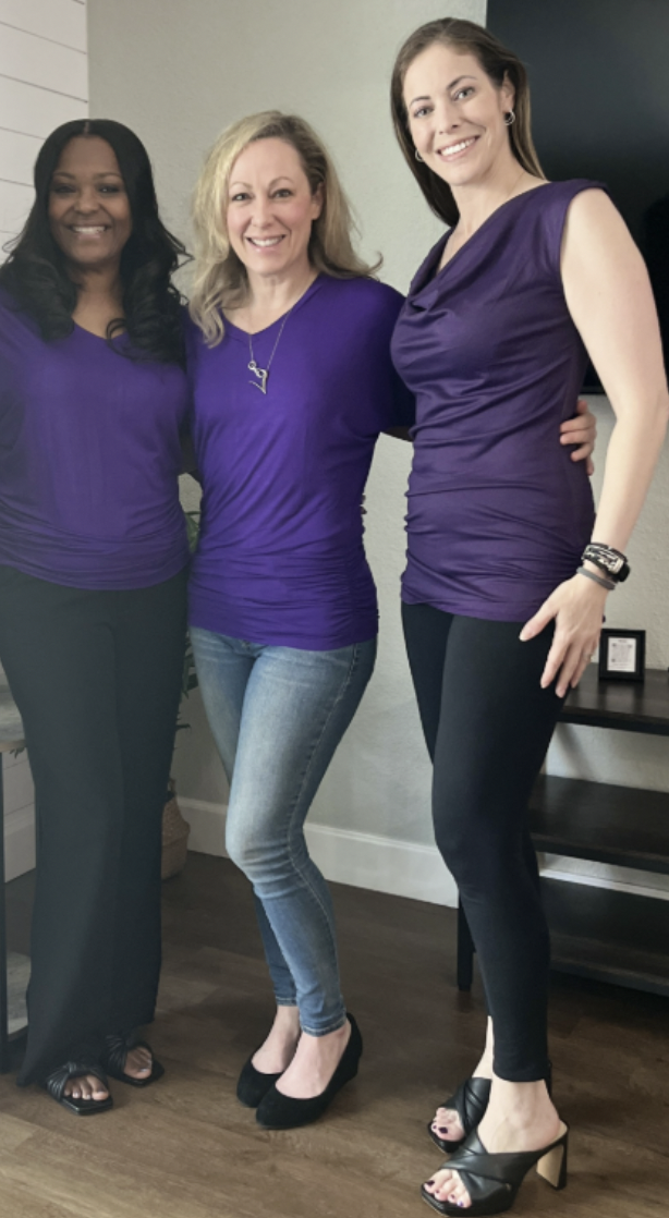 Latrice Allen (left, Co-Founder and Chief Patient Advocate), Alice Crisci (middle, CEO), Lauren Hearing (right, Head of Clinical Ops) at Ovum 